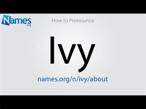 ivy & you|ivy pronunciation.